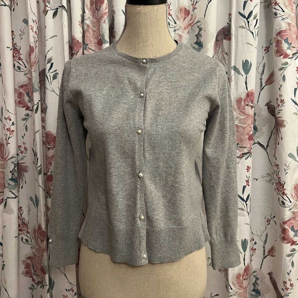 Zara Pearl Button Cardigan